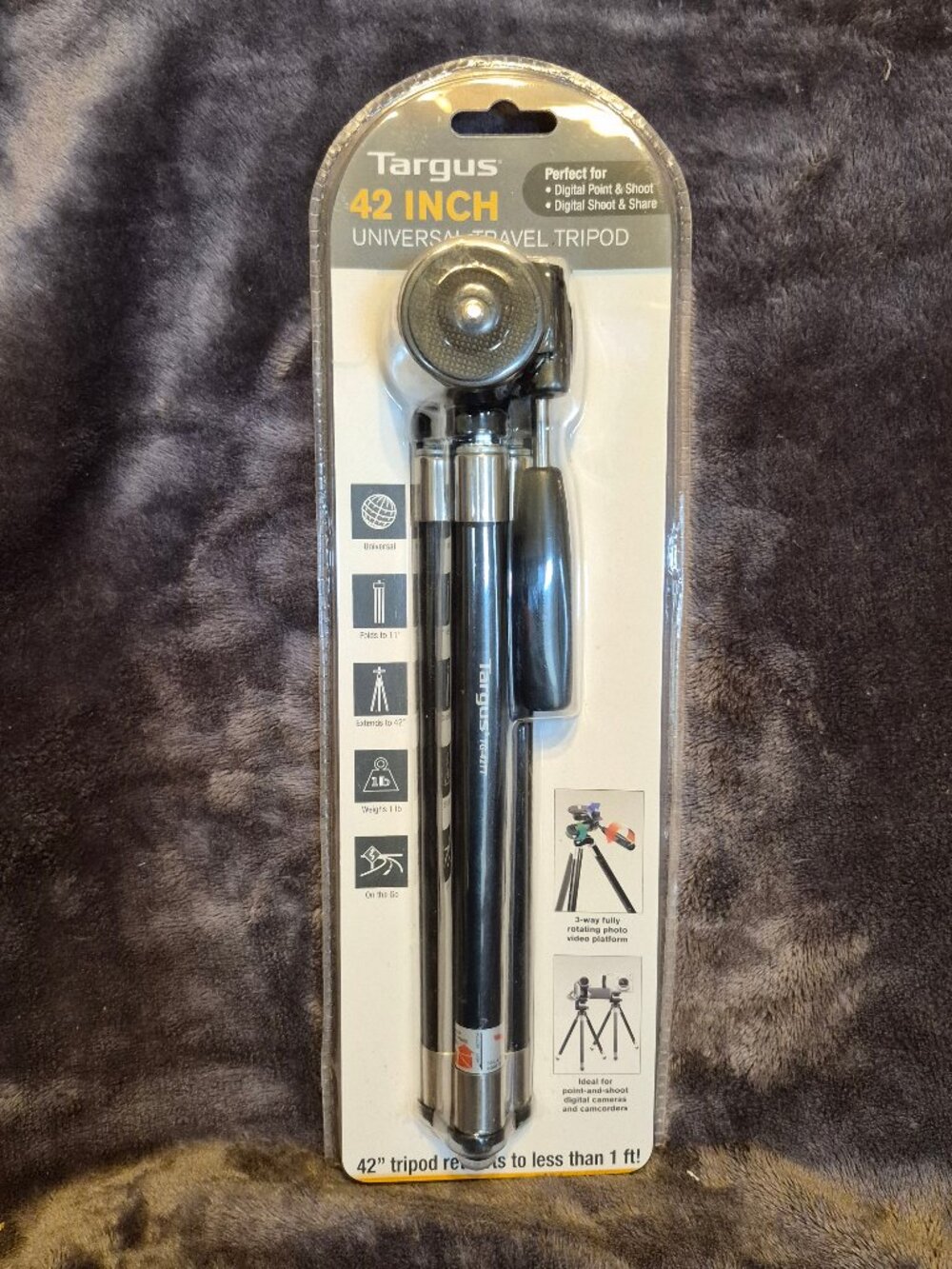 Targus 42" Tripod Retracts To Less Than 1ft. Digital Cameras & Camcorders